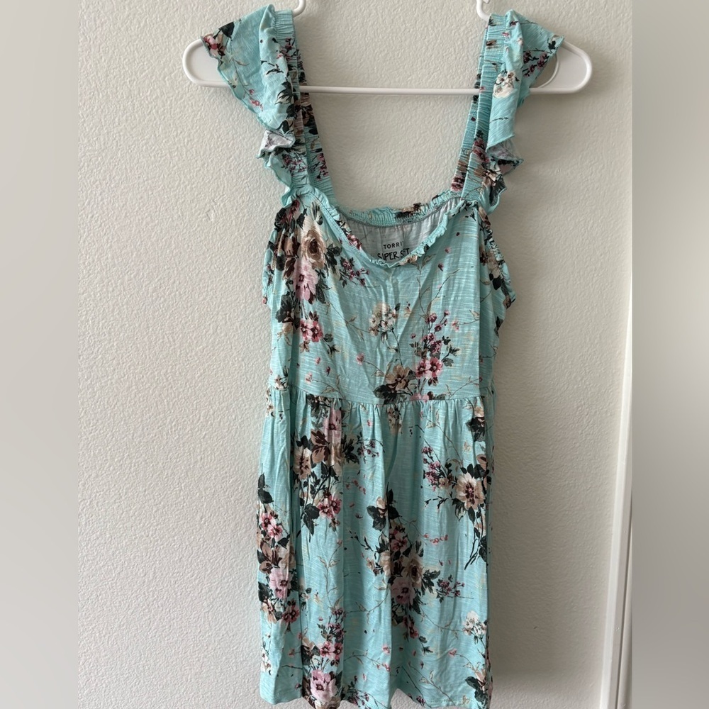Torrid Super Soft Knits Floral Ruffle Sleeve Top Size 0